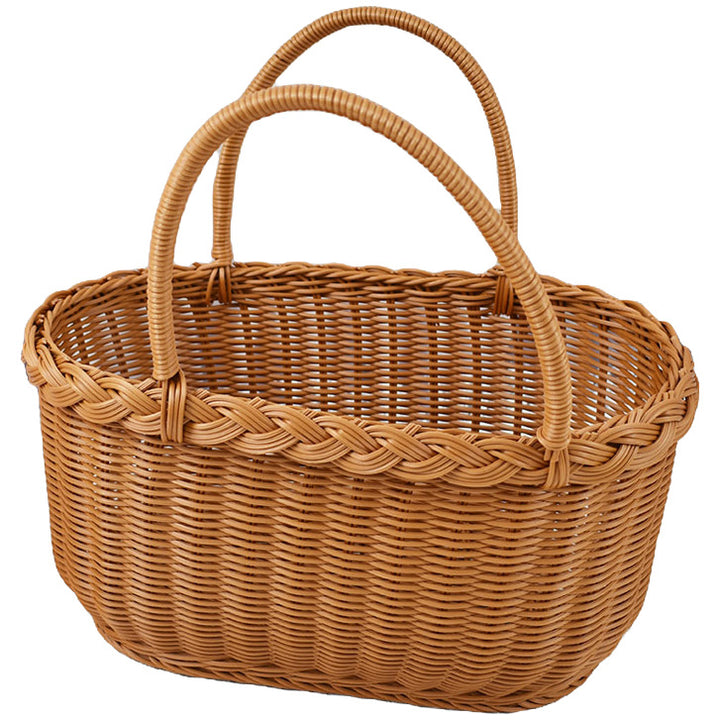Handwoven Storage Basket with Braided Handles Stornfield