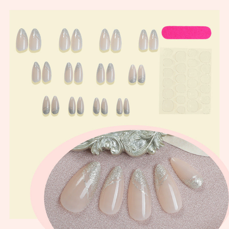 Elegant Glittery Press-On Nail Set Stornfield
