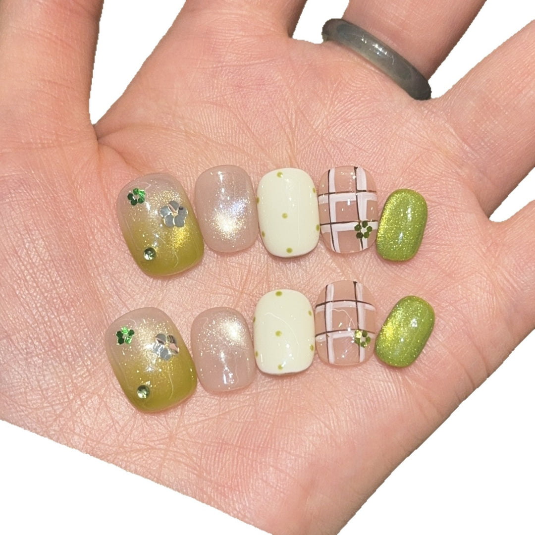 Creative Art Nail Tips with Floral Accents Stornfield