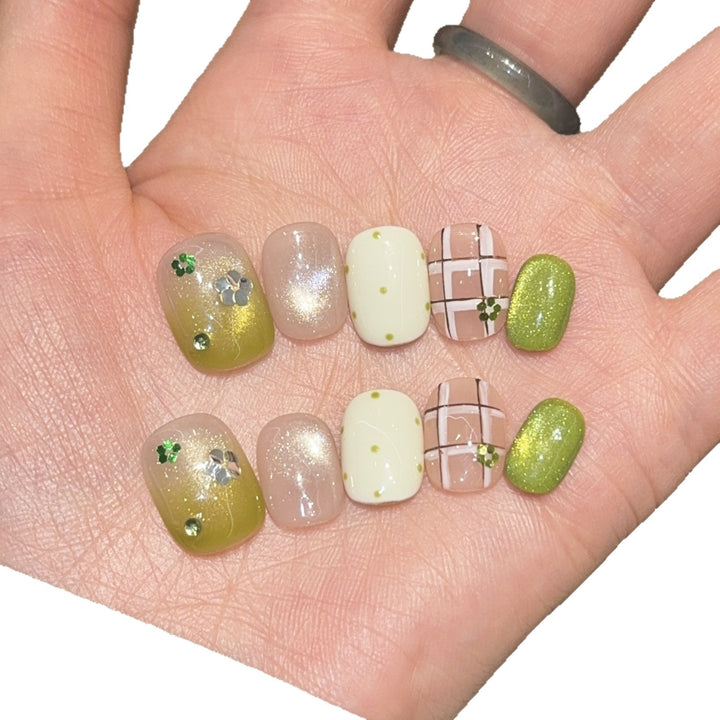 Creative Art Nail Tips with Floral Accents Stornfield