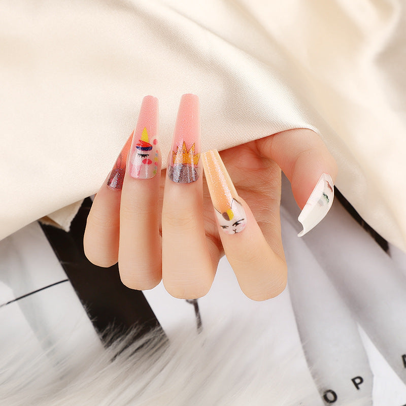 Artificial nails with floral patterns Stornfield