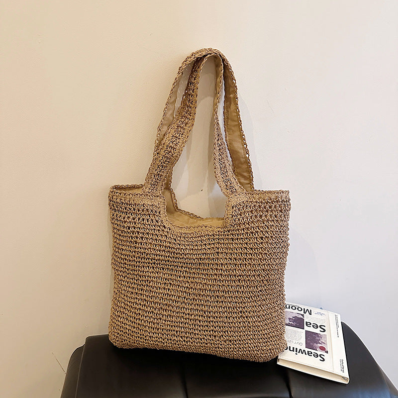 Handcrafted Natural Straw Tote