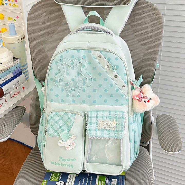 Cute Polka Dot Character Backpack Stornfield