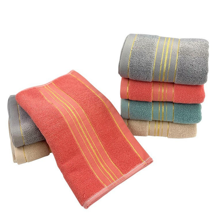 Terry-Bath Towel Set With Elegant Striped Border Stornfield