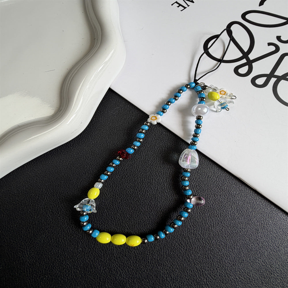 Floral Beaded Charm Necklace Stornfield