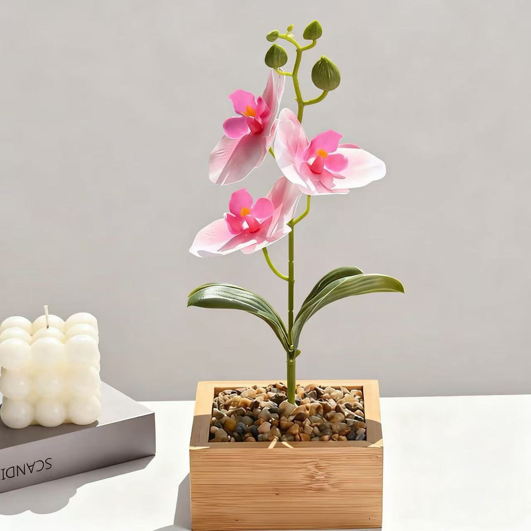 Artificial Orchid Flower Arrangement for Decorative Home Display