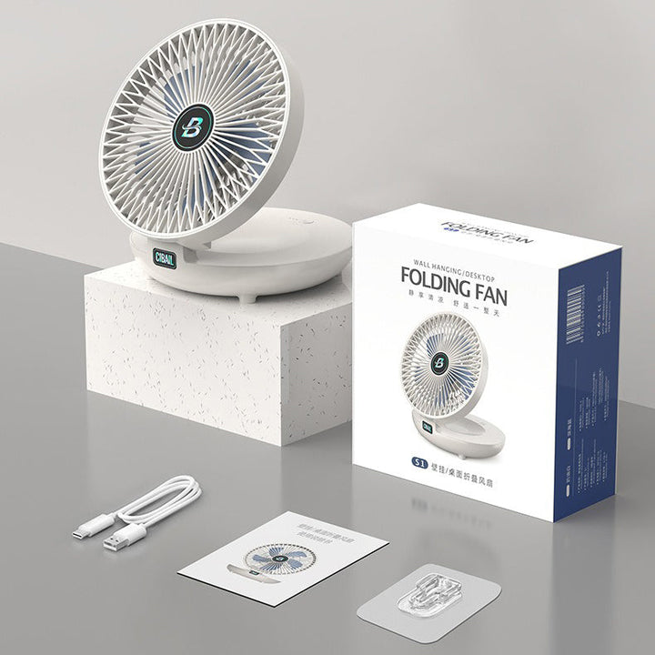Portable Mini Desktop Fan, USB Rechargeable Adjustable Wall-Mount Fan | Stornfield