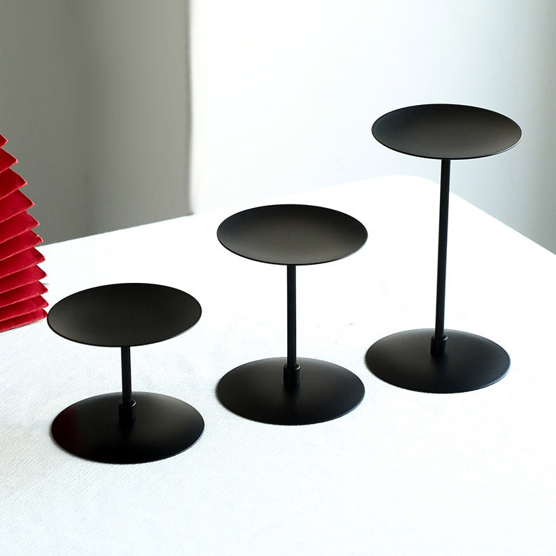 Handmade Ribbed Column Pillar Candle Set for Tabletop Decor