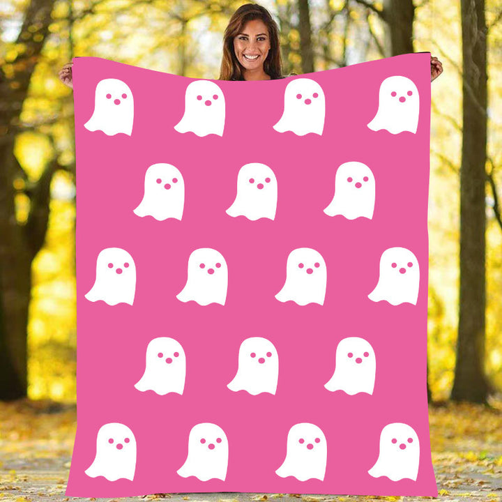 Playful Ghost Pattern Throw Blanket