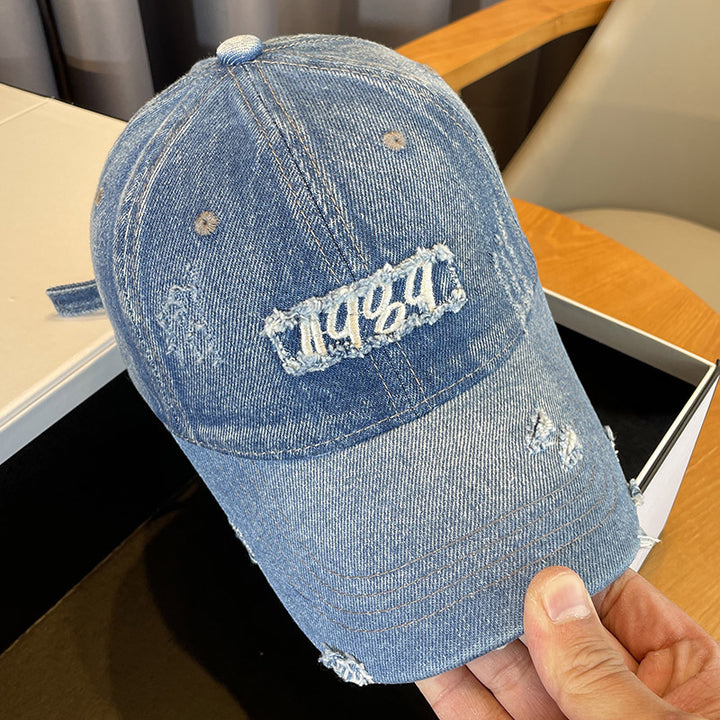 Women's Distressed Denim Baseball Cap Stornfield 1784188483