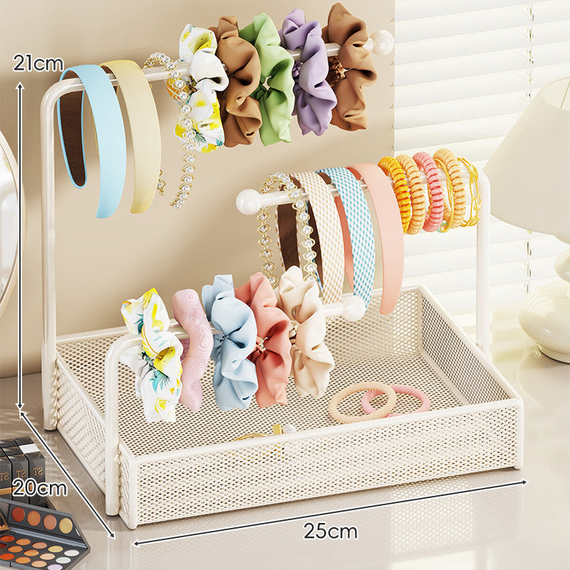 Tiered Mesh Hair Accessory and Jewelry Organizer Stand