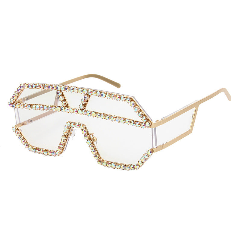 Women's stylish sunglasses with geometric frame and rhinestone embellishment Stornfield