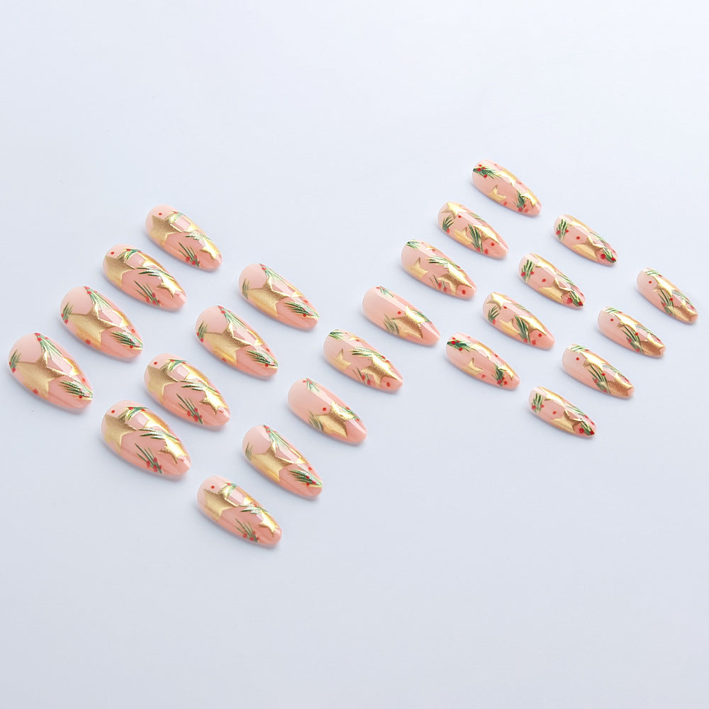 Festive Holiday-Themed Nail Art Design Stornfield