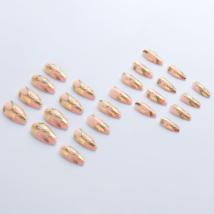 Festive Holiday-Themed Nail Art Design Stornfield