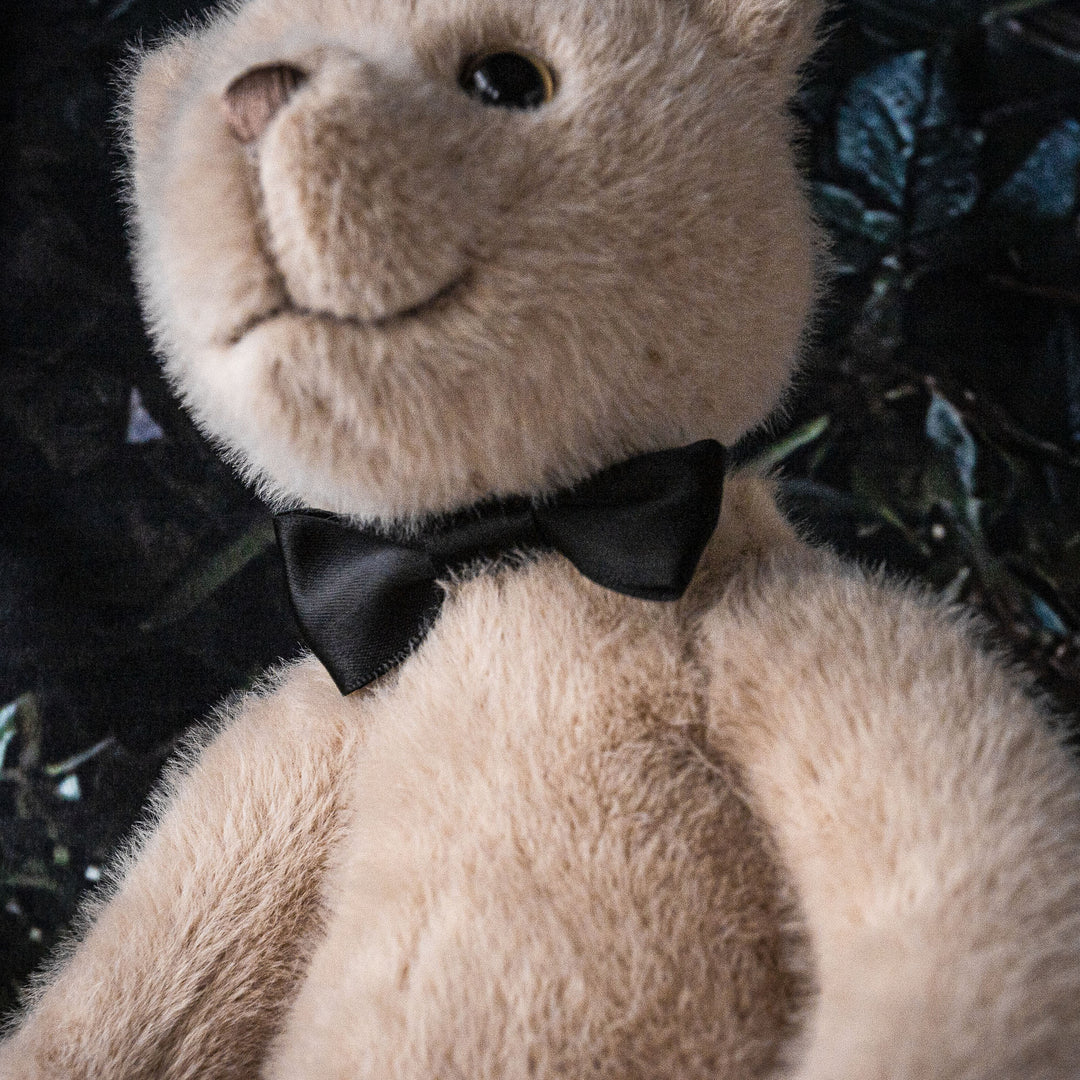 Heirloom Plush Teddy Bear with Satin Bow Tie