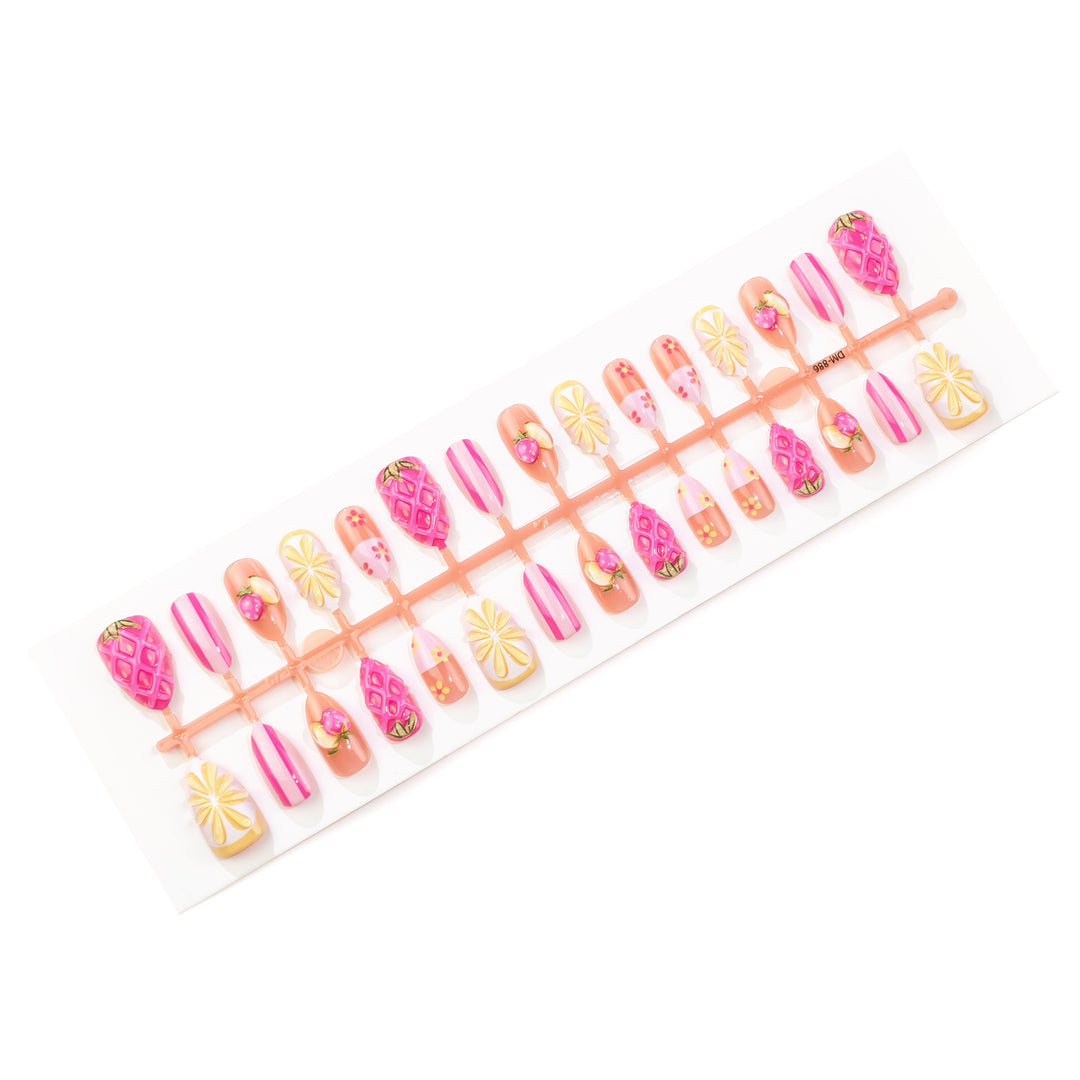 Creative Fruit-Themed Press-On Nail Art Stornfield