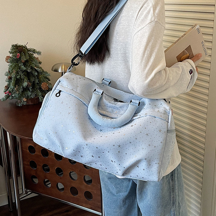 Stylish Star-Patterned Weekend Duffle Bag