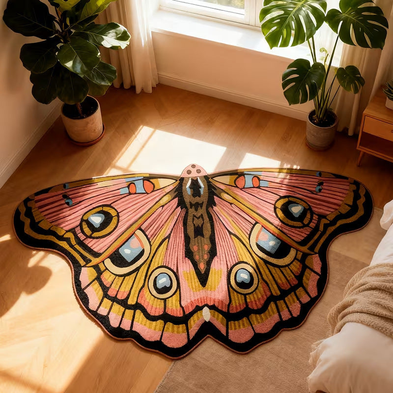 Artistic Butterfly Shaped Area Rug