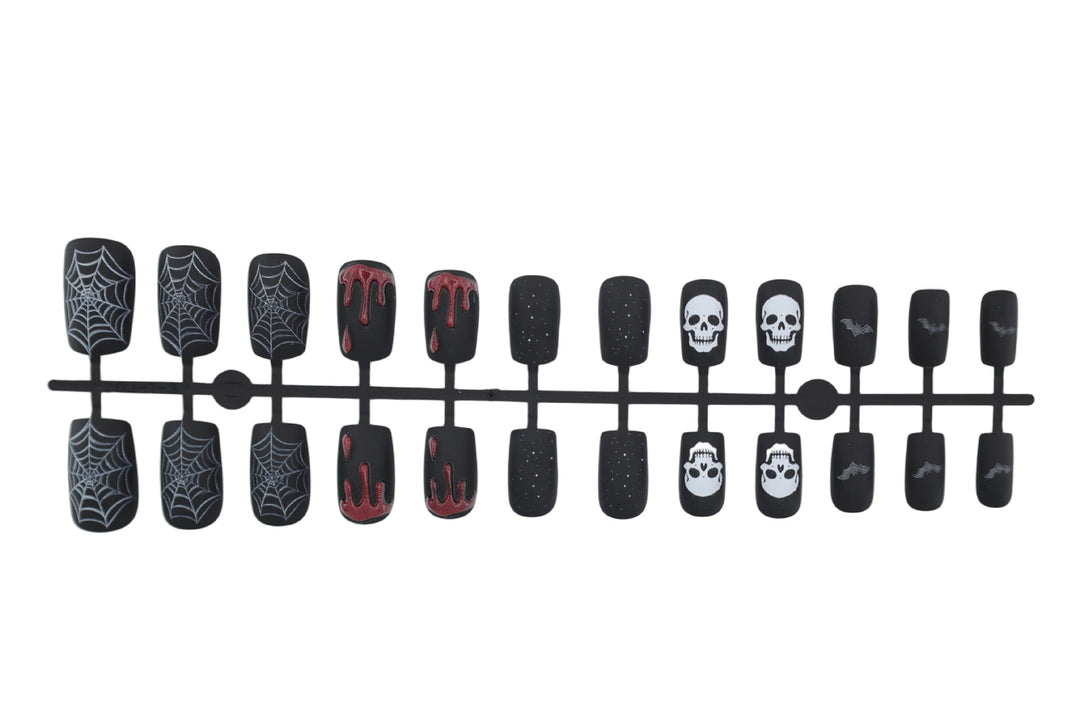 Halloween Artificial Nail Set with Creepy Designs Stornfield