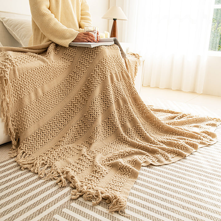 Cozy Knit Throw Blanket