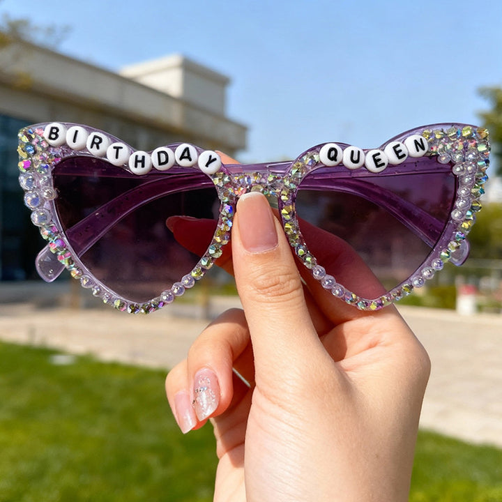 Rhinestone-Accented Birthday-Themed Sunglasses Stornfield