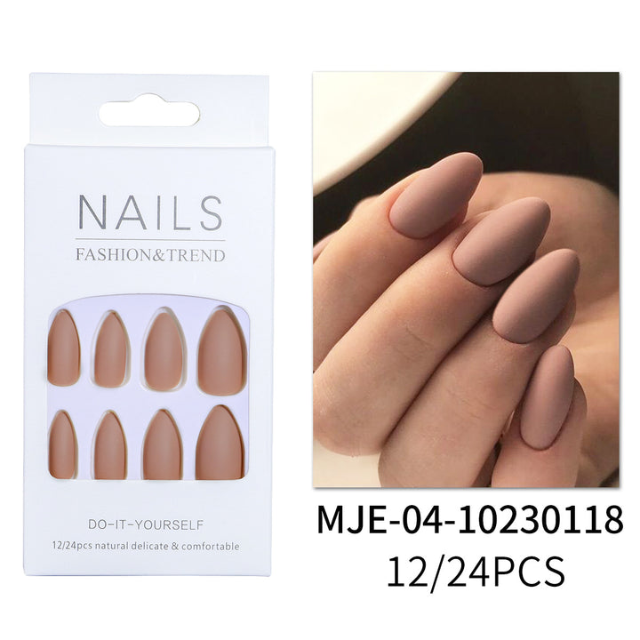 Matte Almond-Shaped Press-On Nail Tips Stornfield