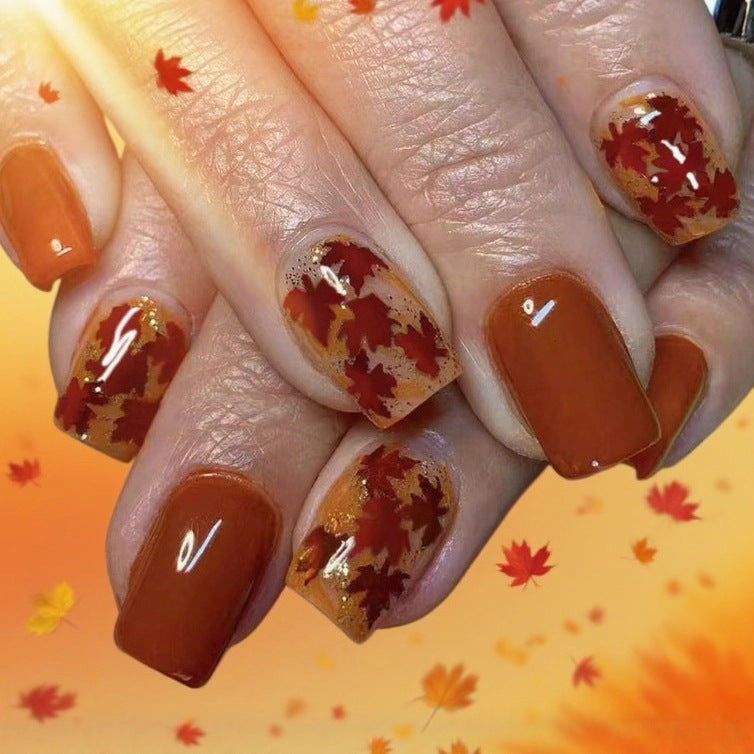 Autumn Leaf Nail Art Enhancements Stornfield