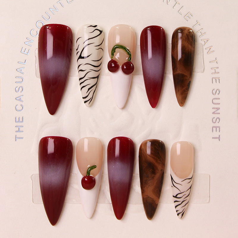 Acrylic nail set with modern designs and creative accents Stornfield