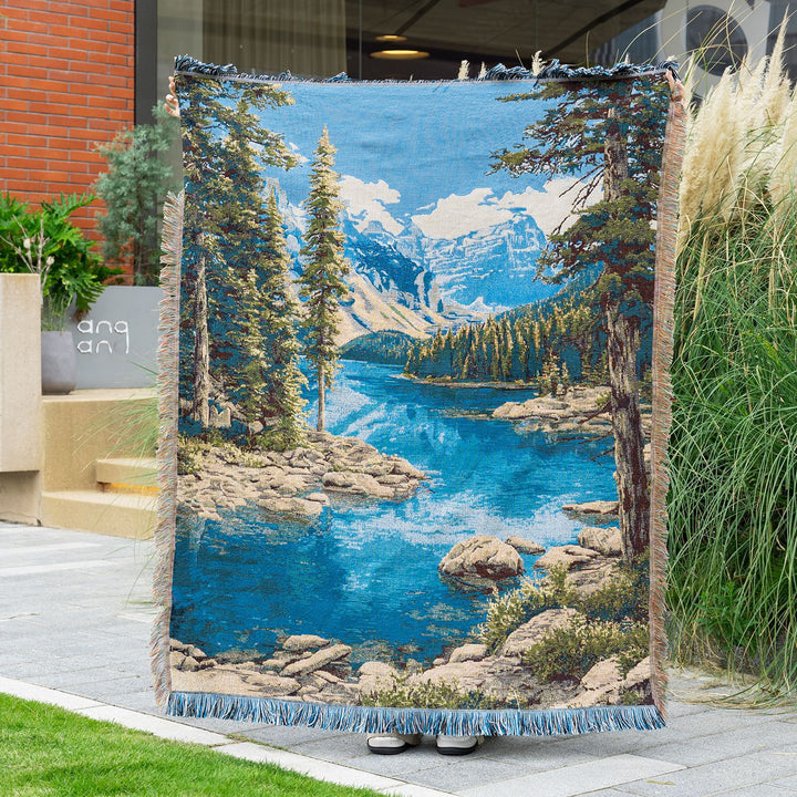 Scenic Landscape Tapestry Throw Blanket