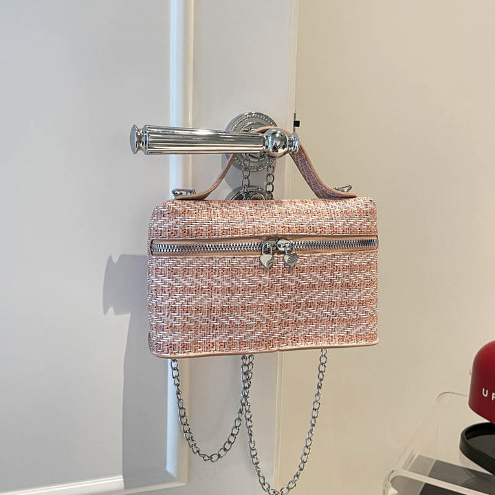 Textured Woven Handheld Clutch