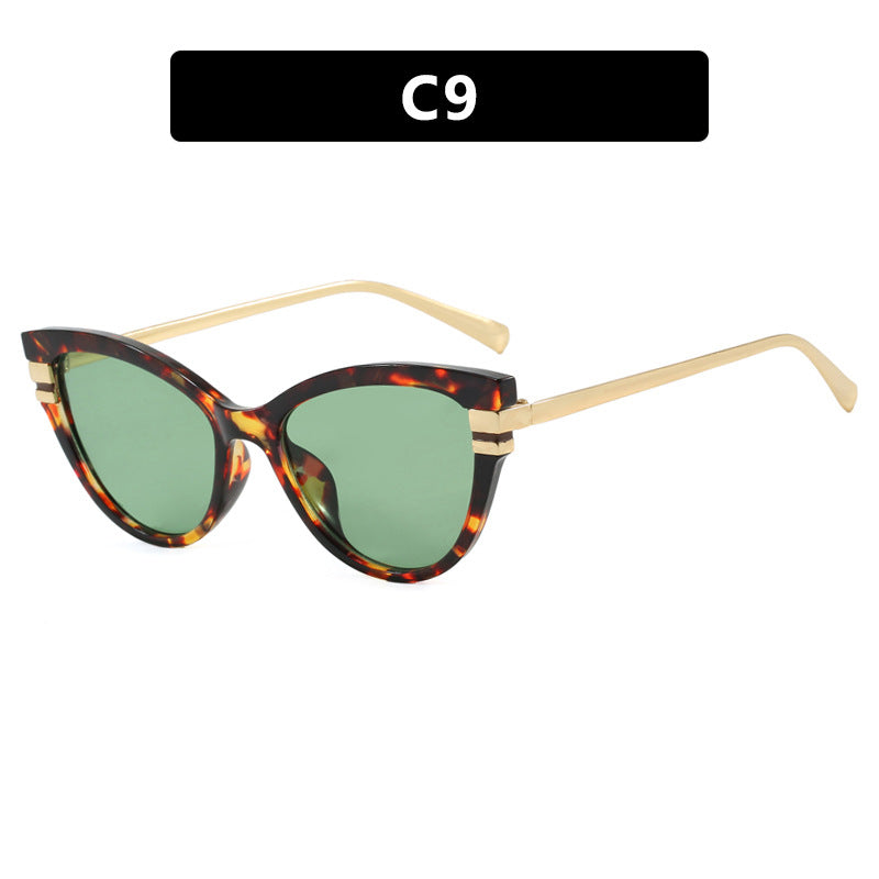 Ladies Cat-Eye Sunglasses with Elegant Metal Accents Stornfield