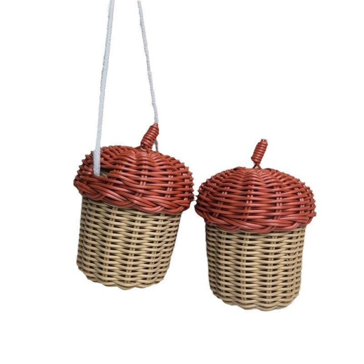 Charming Acorn-Shaped Woven Storage Hanging Basket Stornfield