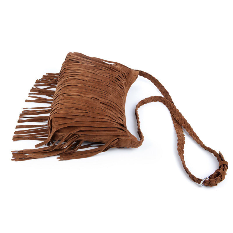 Stylish Fringe Suede Crossbody Bag Stornfield