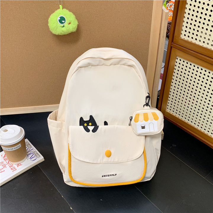 Playful backpack with cat design and versatile compartments Stornfield