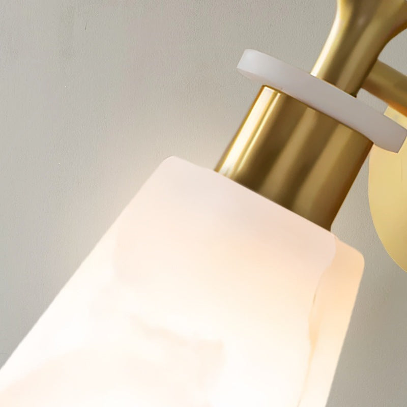 Elegant Wall Sconce with Frosted Alabaster Shade