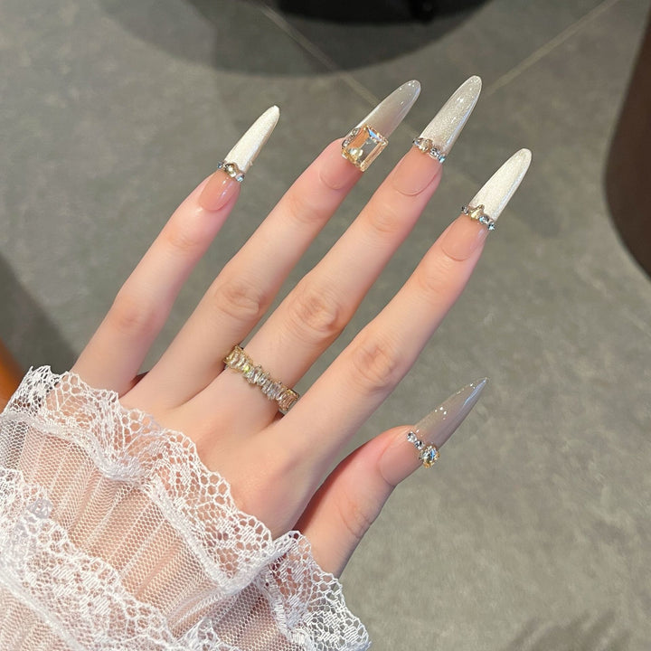 Luxury Rhinestone-Accent Press-On Nail Extensions Stornfield