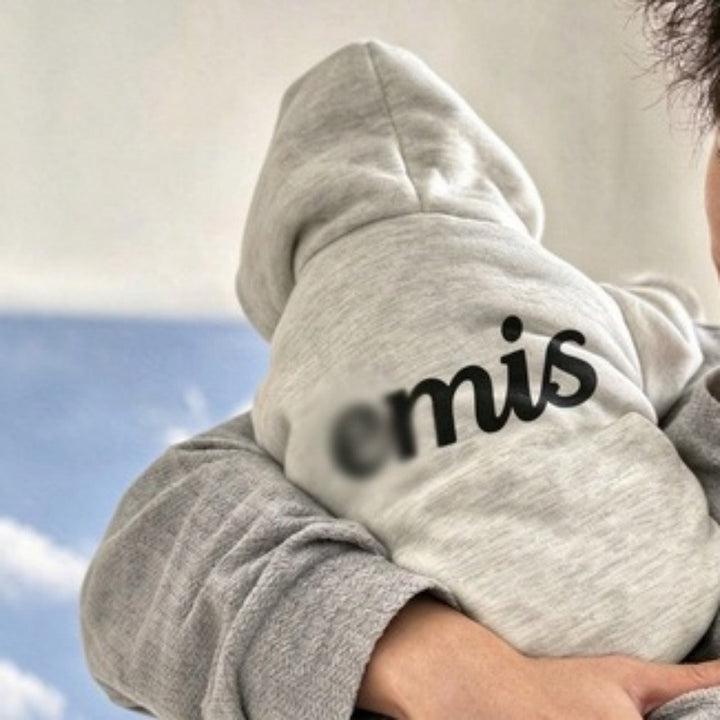 Dog Hooded Pullover Sweatshirt with Soft Fleece Lining & Ribbed Hem
