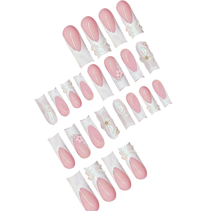 Decorative 3D Floral Press-On Nails Stornfield