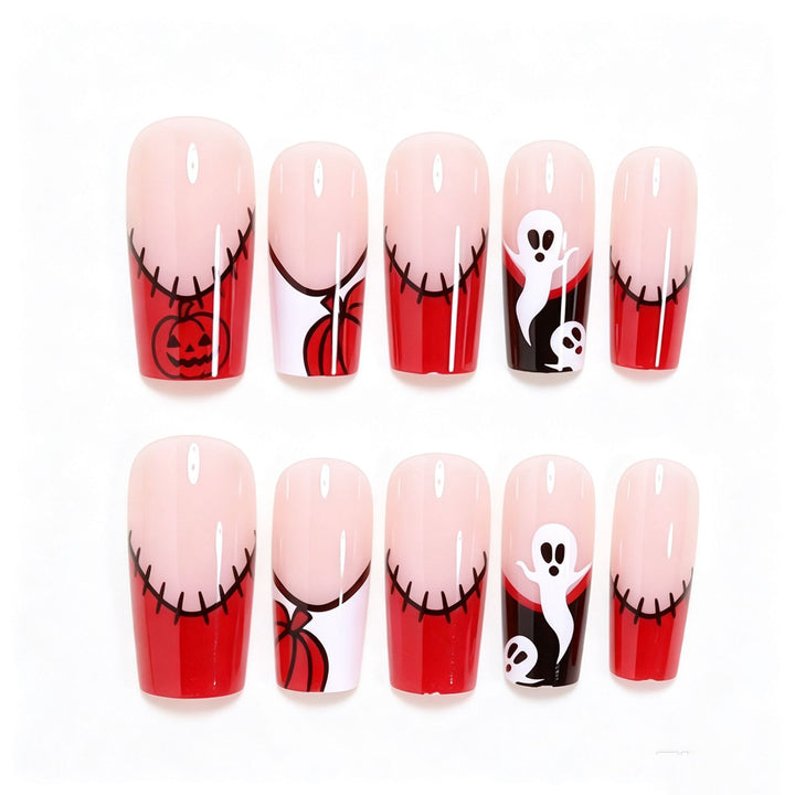 Creative Halloween-Themed Press-On Nail Art Stornfield