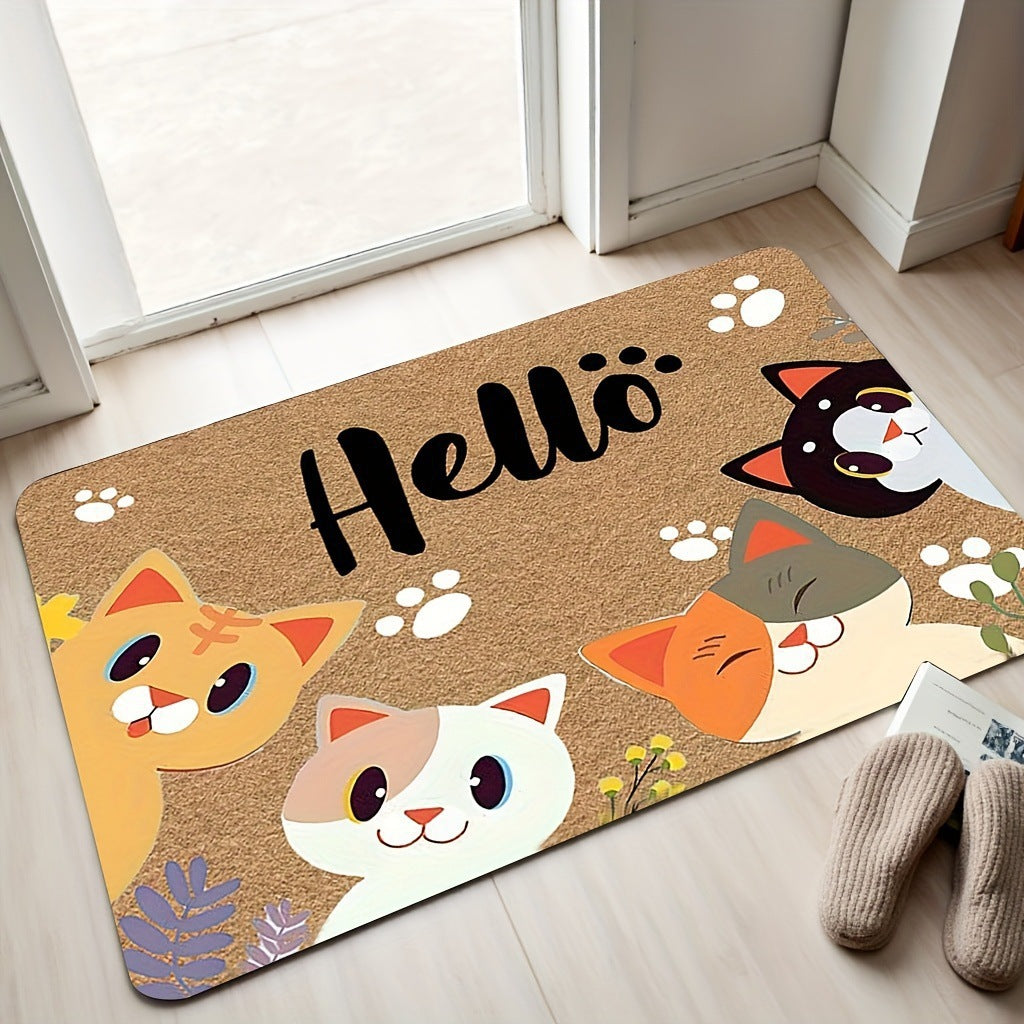 Soft Plush Cat Paw Bath Mat