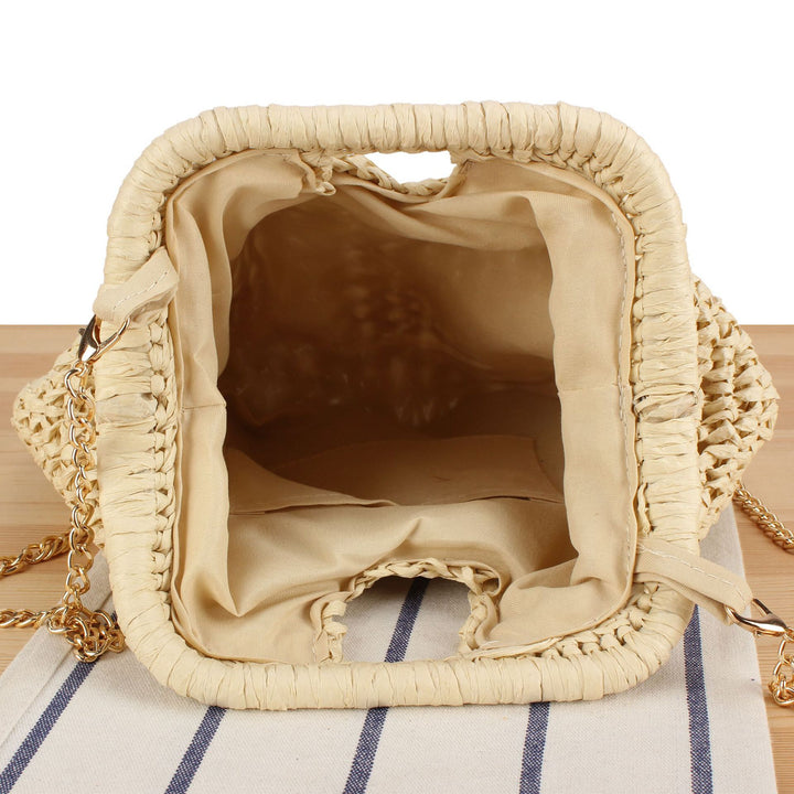 Handmade macrame bag with chain shoulder strap Stornfield
