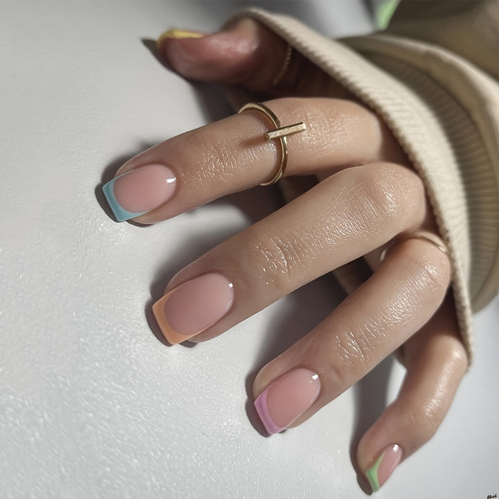 Artistic French Tip Nail Wrap Set Stornfield