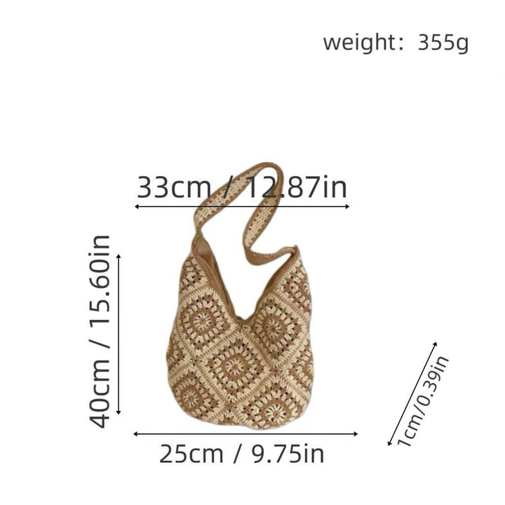 Shoulder bag with unique crochet pattern Stornfield