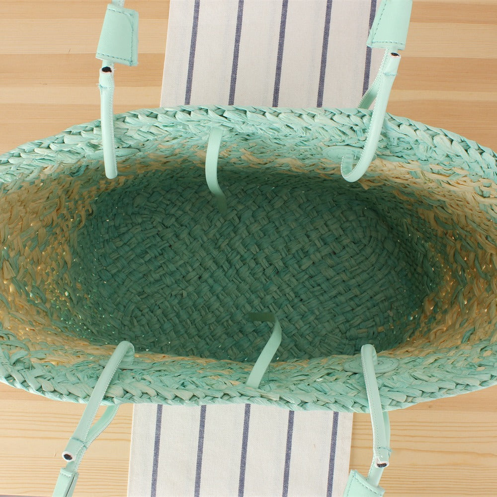 Braided beach bag with elegant gradient Stornfield