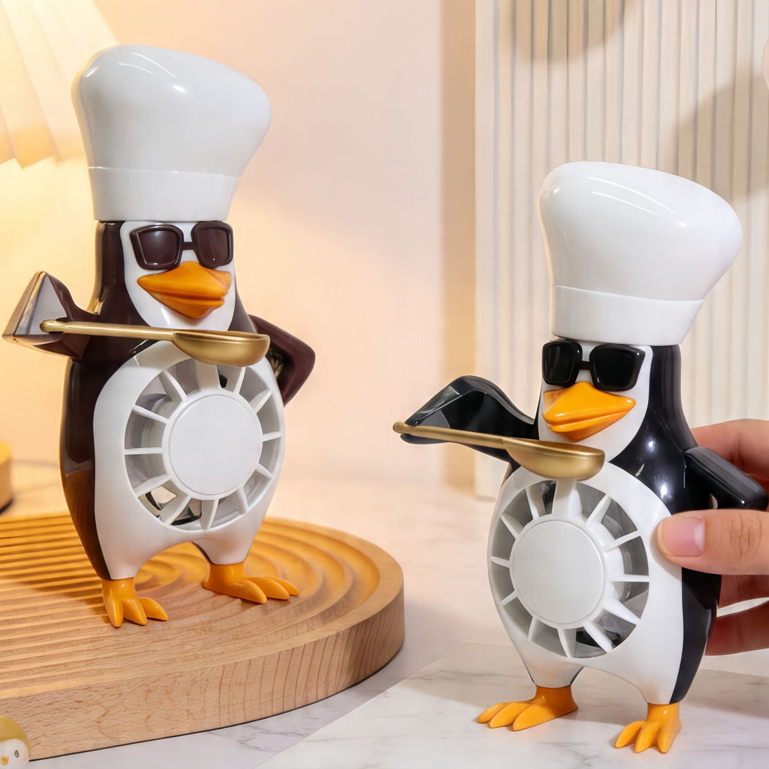 Ladies table fan in creative penguin design Stornfield