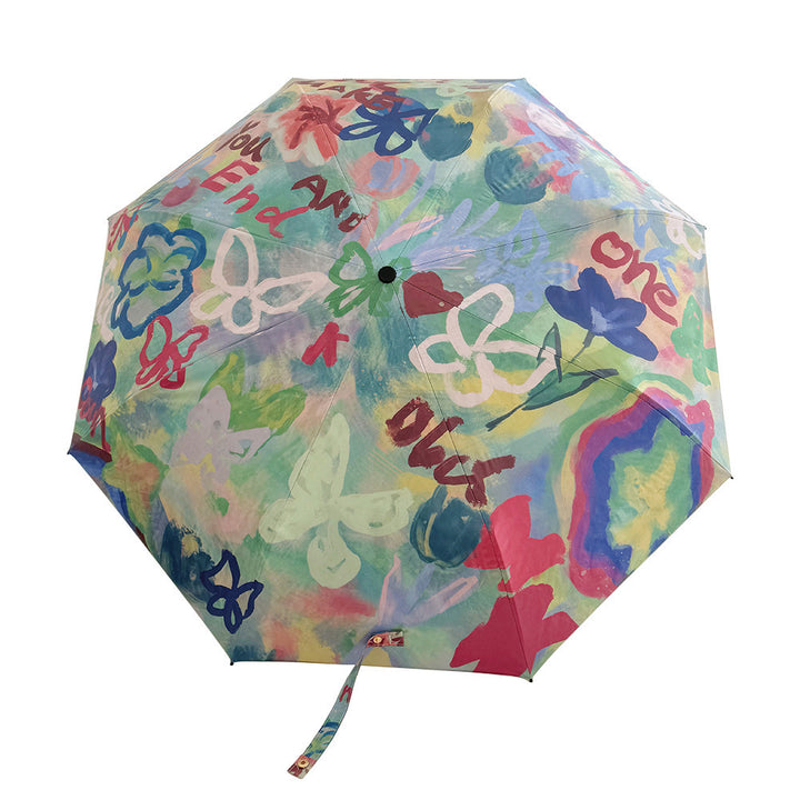Ladies Foldable Rainbow Retouch Rain Umbrella Stornfield