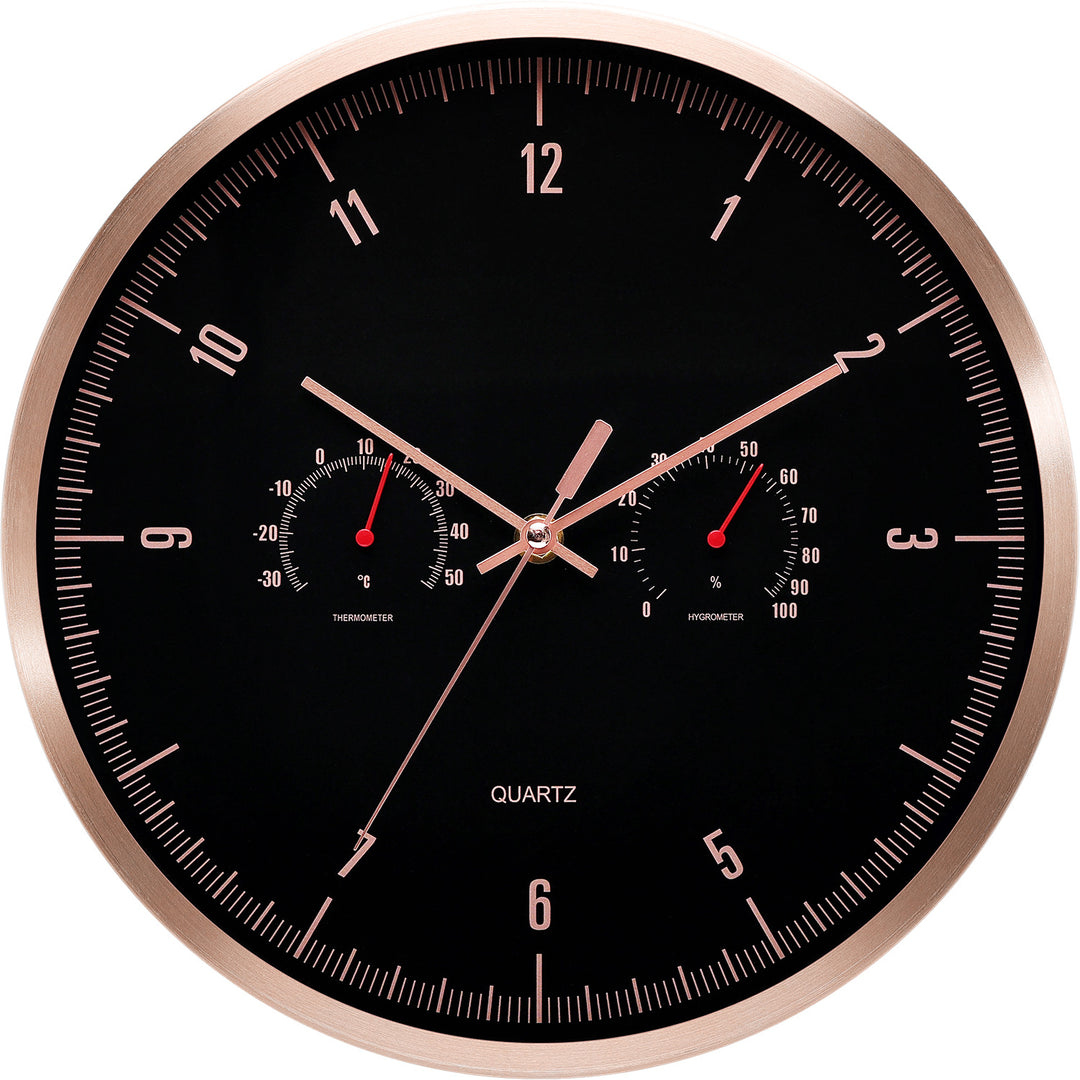 Funk Wall Clock with Thermometer and Hygrometer Stornfield