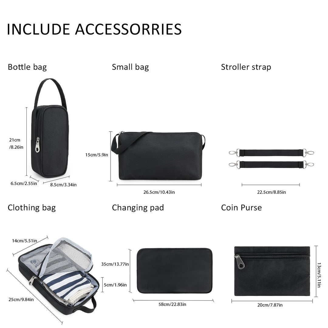 High-quality diaper bag with multifunctional accessories Stornfield