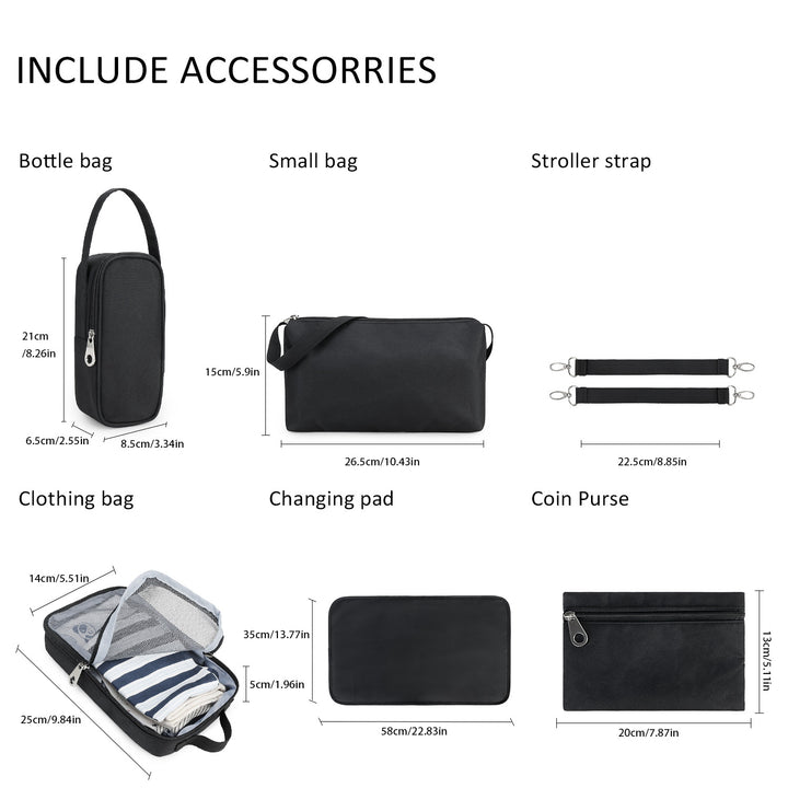 High-quality diaper bag with multifunctional accessories Stornfield