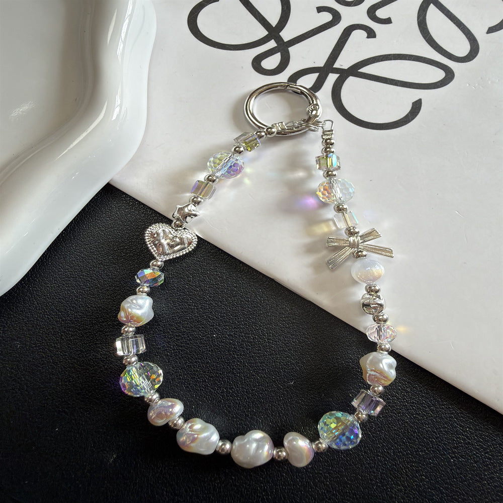 Heart-Shaped Beaded Keychain Stornfield